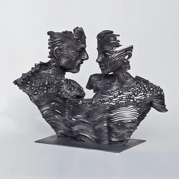 Handmade Abstract Man And Woman Modern Art Metal Sculpture - Buy Art ...