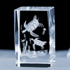 Sale of high quality 3D photo laser engraving animal style marine life crystal block cube square for business gifts