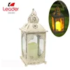 BSCI Audit Factory Garden Decorative Hanging Garden Lantern White Metal Candle Lanterns