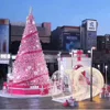 Popular giant hot pink outdoor led christmas tree for winter malls and hotels