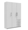 3 Door Wardrobe 3 Shelves 3 Drawers Bedroom Cupboard Large Storage Space