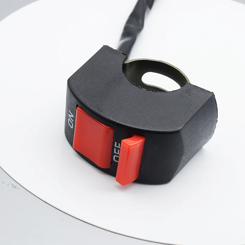 Interrupteur Guidon 22mm Noir - Bouton Démarrage Moto ATV Scooter - CNC Aluminium - 7/8"