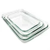 Food use high borosilicate glass oval baking tray set