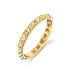 handmade jewelry thailand mini yellow gold diamond pyramid eternity boxing ring aiba