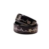 Simple Design Stainless Steel Rings Black ECG Couple 8mm Rings