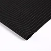 Wholesome quality black ponte de roma knit stretch white stripe fabric
