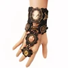 Costume Accessories Gothic Clock gear black lace Bracelet jewelry with ring for festival Easter gifts