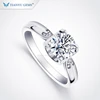 Tianyu gems jewelry wholesale 925 silver gold plated single stone moissanite engagement ring designs