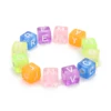 Free shipping acrylic beads creative educational child development toys big hole letter alphabet beads