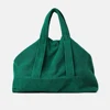 2019 high quality 100% cotton fabric green velour women handbags folding terry cloth beach towel bag tote bag