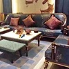 OE-FASHION Customized luxury new classic carving fabric sofa engineering solid wood KTV club sofa furniture
