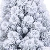 Top selling flocked snowing pine tree christmas with umbrella base