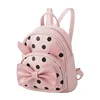 Nice Bowknot Hot Design Fashionable Wholesale Low MOQ Durable PU Leather Kids Child Infant Cute Girls Backpacks