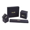 Luxury Custom Christmas Black Foldable Cardboard Paper Package Gift Box With Lid