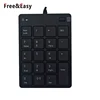 Portable 19/23 Keys Flexible Wired Numeric Keyboard Usb Digital Keyboard For Notebook Banking Business Finance