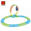 glow in the drak toy electric mini train set with 80 pcs track