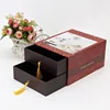 Paper drawer style slide open premium box 2 drawer package for gift