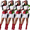 TB3309 casual patch sheath skirt and long sleeve top women 2 piece set