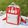 Women Hot Canvas Backpacks Candy Color Waterproof School Bags for Teenagers Girls Laptop Backpacks Patchwork Backpack