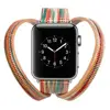 Colorful Painted Genuine Leather Watch Bands Double Circle Watch Straps For Apple Watch 1/2/3/4