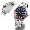 OEM Custom Private Label Sapphire Crystal Luxury Classic GMT Time Zone Ceramic Bezel Diver Watches Men Wrist