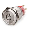 19mm dpdt flat round vandal resistant led metal push button switch