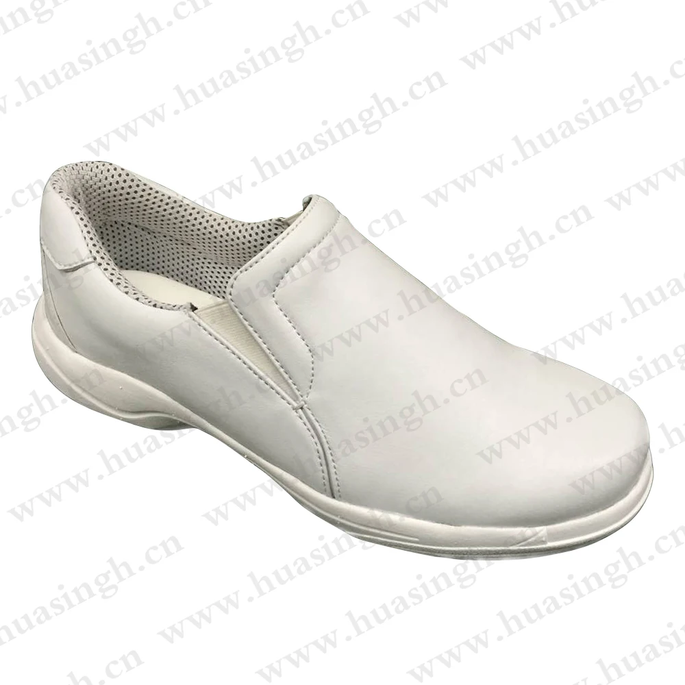 XLY Chef zuecos para cocina o de enfermería antideslizante zapatos de trabajo para las mujeres de los hombres ligero blanco zapatilla HSW029