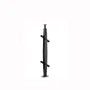Black stainless steel balustrade railing post with detachable glass clamps fitting for balcony fence deck