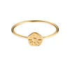 Gemnel 925 Sterling silver jewelry fashion coin sun simple ring woman