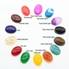 Various Specifications Flat Natural Crystal Agate of Egg-shaped Ring Face Drop Stone for Jewelry Production
