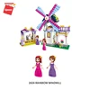 Qman Trendy girl Series princess Leah Play brick Plastic stable Building Blocks rainbow windmill bricks