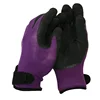 13G Breathable Builders Heavy Duty Safety Gardening Industrial Nylon Crinkle Rubber Palm Dipped Latex Work Gloves
