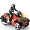 Factory outlet 1/10 remote control car simulation dirft bike 3 wheels R/C motorcycle toy
