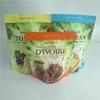 Zipper pouch stand up plastic food bag custom printing resealable aluminum foil bag with zipper for food package