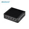 Portable fanless VGA 4 lan mini pc barebone system mini pc x86