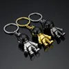 3D Creative personality Space robot astronaut keychain chain ring pendant simple male high-end key chains