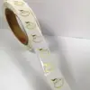 Custom Eyelash Extension Round Gold Foil Private Glue Packaging Label Printer
