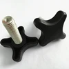Black Plastic Cross knobs with zinc plated steel parts