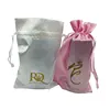 Wholesale custom gift satin hair extensions packaging bag