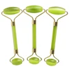 Wholesale Facial Skin Double head Jade Stones Massage green Jade Roller for face