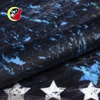 Customized brushed velvet materials stretch polyester star pattern printed fabric for children