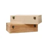 Cheap Custom Order Wooden Gift Packaging Box Left Off Lid Wooden Jewelry Box