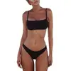 Swimwear&Beachwear type solid color women two piece Open Back Bikini