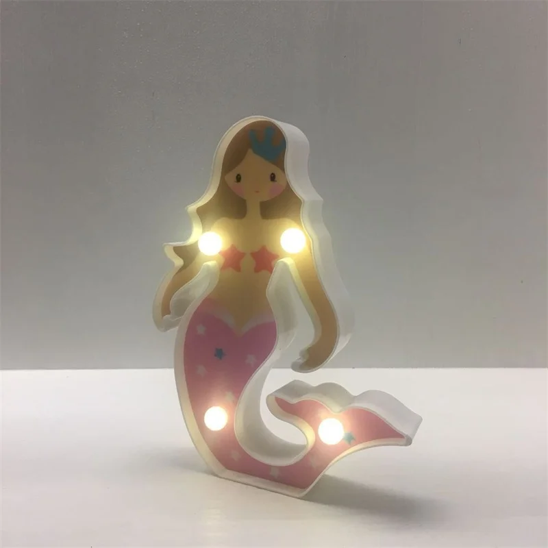 Bedroom Desk Table Decor Mermaid Toys Desk Lamp   Mermaid Ornaments LED Night Light
