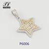New Design, HipHop Jewelry Custom CZ Ice Out Initial Star Pendants