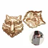 Creative Wolf Head Buttons Custom Metal Buttons High Quality Hand Sewing Buttons For Clothes Accessories