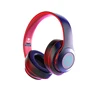 2019 new stylish mp3 player led foldable v5.0 wireless stereo music blue tooth headset with noise cancelling