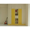 Yellow books shelf 4 door drawers armoire wardrobe with top cabinet
