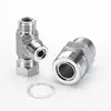 CNC turning Stainless Steel/aluminum alloy chrome plate Male hex flange Face Seal Tube Fittings And Adapters