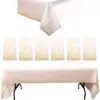 Plastic Tablecloths for Rectangle Tables, Party Table Cloths Disposable, Gold Dot Confetti Rectangular Table Covers, for Parties
